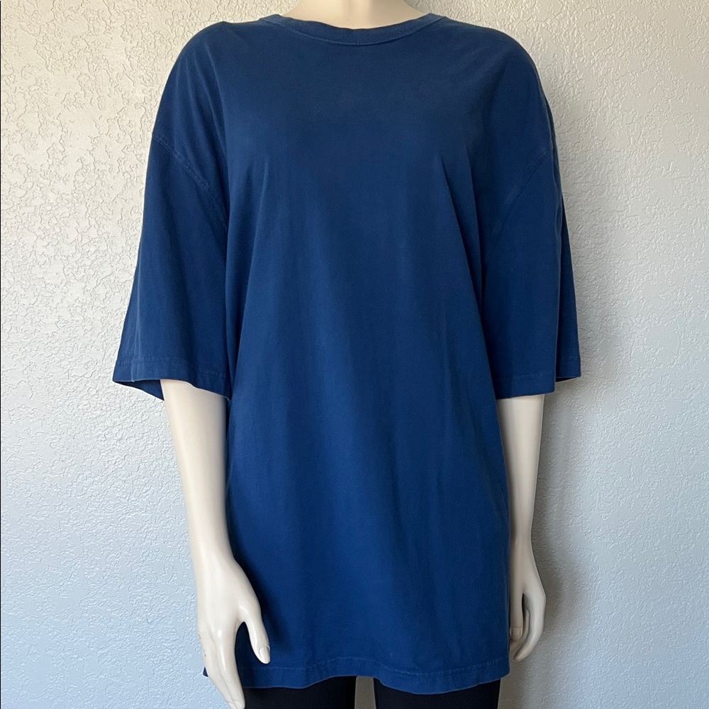 Duluth Trading Co Longtail Men’s Blue T-Shirt Size Large Soft 100% Cotton Tee